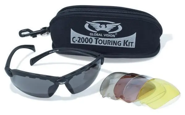 Очки защитные с сменными линзами Global Vision C-2000 Touring Kit