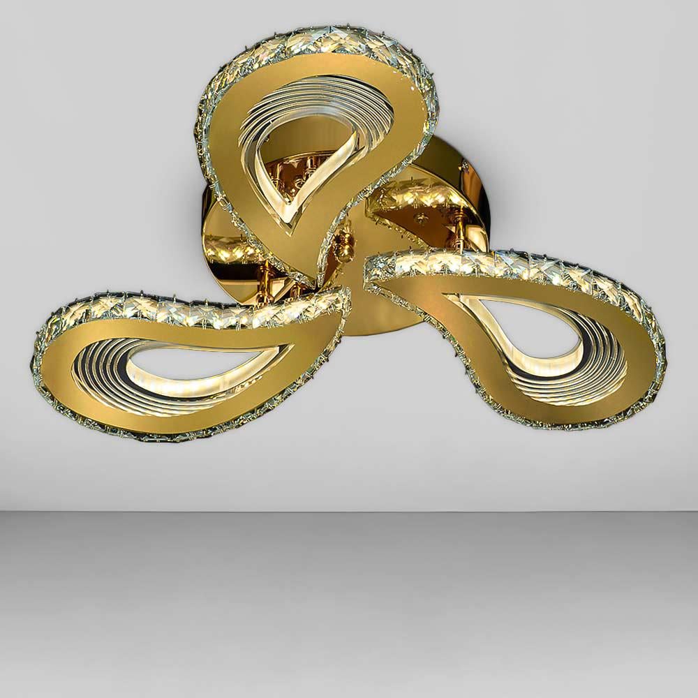 Люстра потолочная светодиодная Light House SY-18534/3 GD D495х130 мм 90W Золотистый (77848)