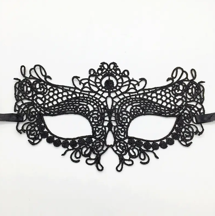 Маска кружевная на глаза One size Черный (140345/7)