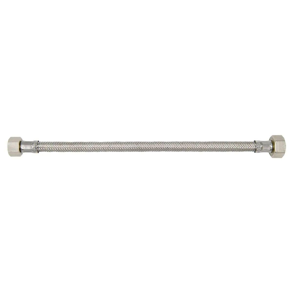 Шланг латунный Luxor в нержавеющей оплетке с внутренней резью 1/2"/3/8"50 cм