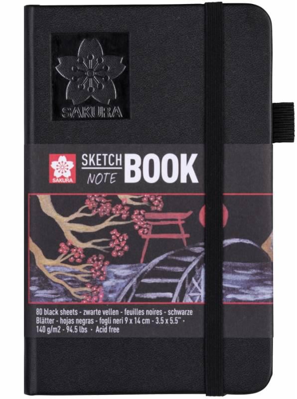 Альбом для графики Sakura Sketch твердый переплет 140 г/кв. м 80 л. 9x14 см Черный (94141001)