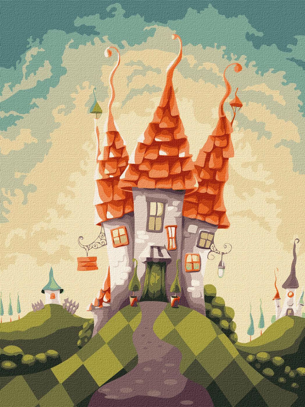 Картина по номерам Идейка Сказочная избушка30х40 см (KHO6080)