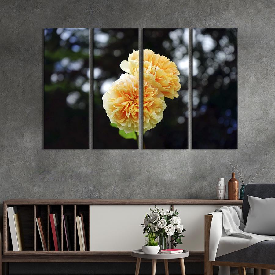 Картина на холсте Чудесные кремовые хризантемы 89x53 см (937-41)