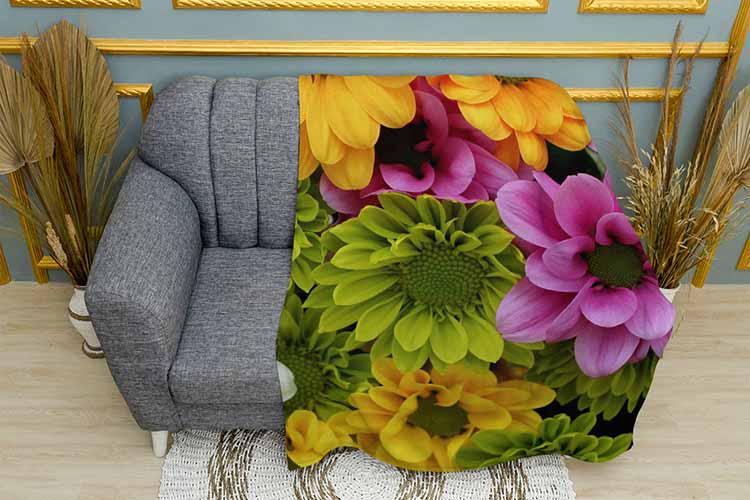 Плед Chrysanthemums плюш двухслойный 135х150 см (113499-2) Плед Chrysanthemums плюш двухслойный 135х150 см (113499-2)