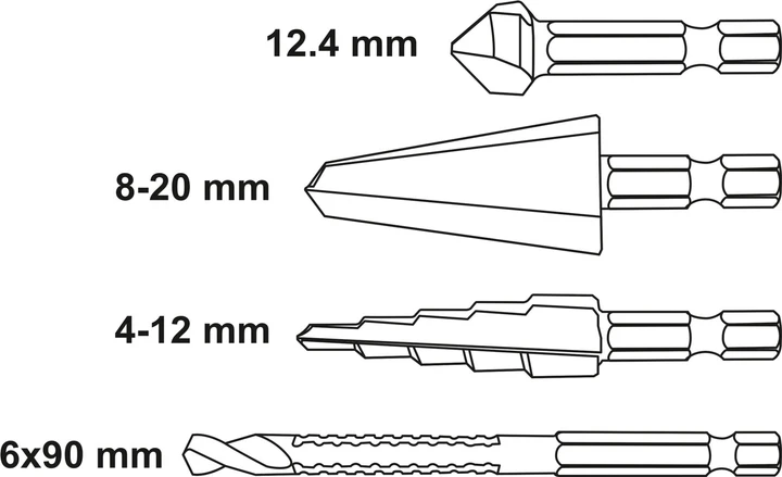 Набір свердл для металу HSS LEX LXMDB4E 4 шт. - фото 2 Набір свердл для металу HSS LEX LXMDB4E 4 шт. - фото 2