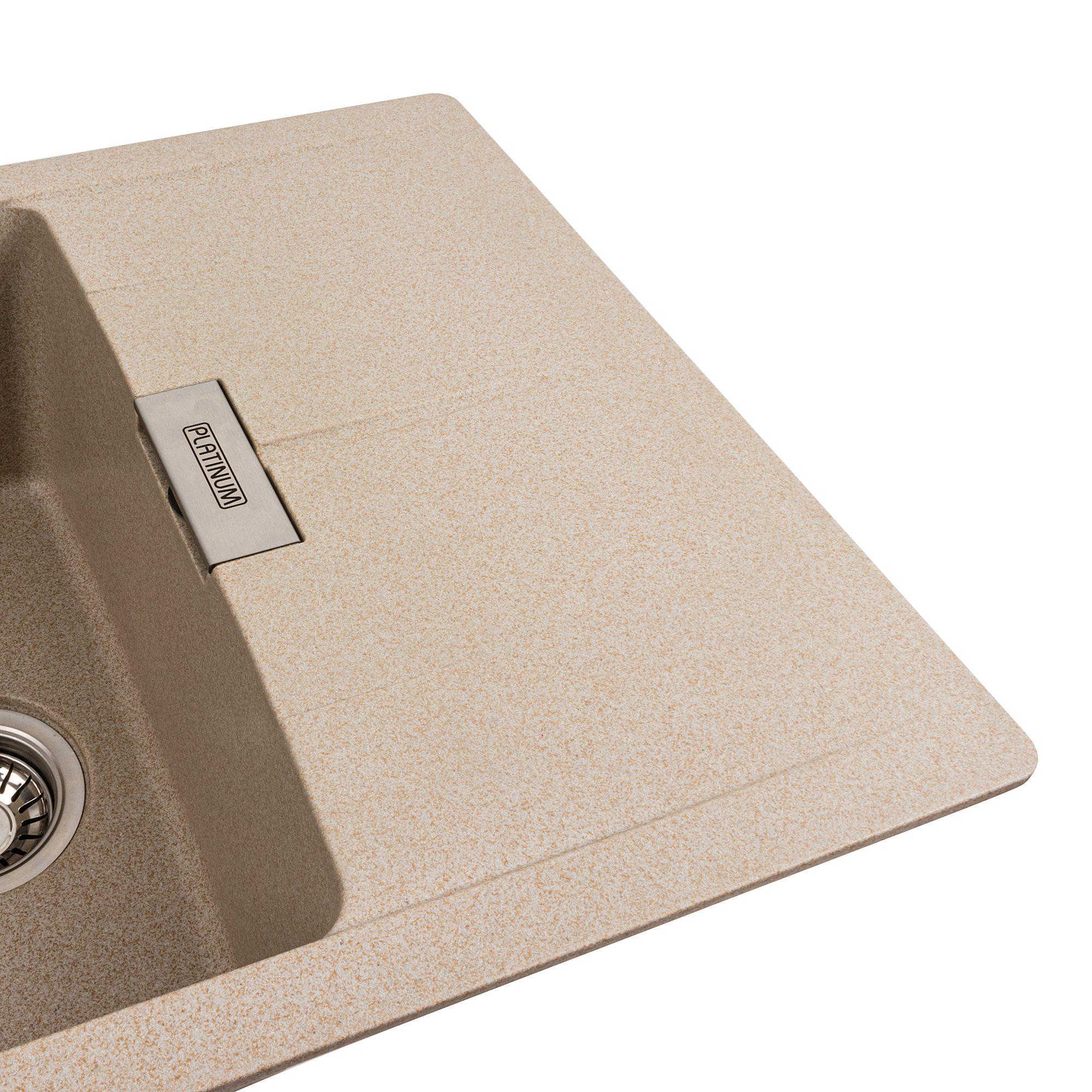 Мойка для кухни гранитная Platinum 6250 ZIRKONE матовая Сафари - фото 3 Мойка для кухни гранитная Platinum 6250 ZIRKONE матовая Сафари - фото 3