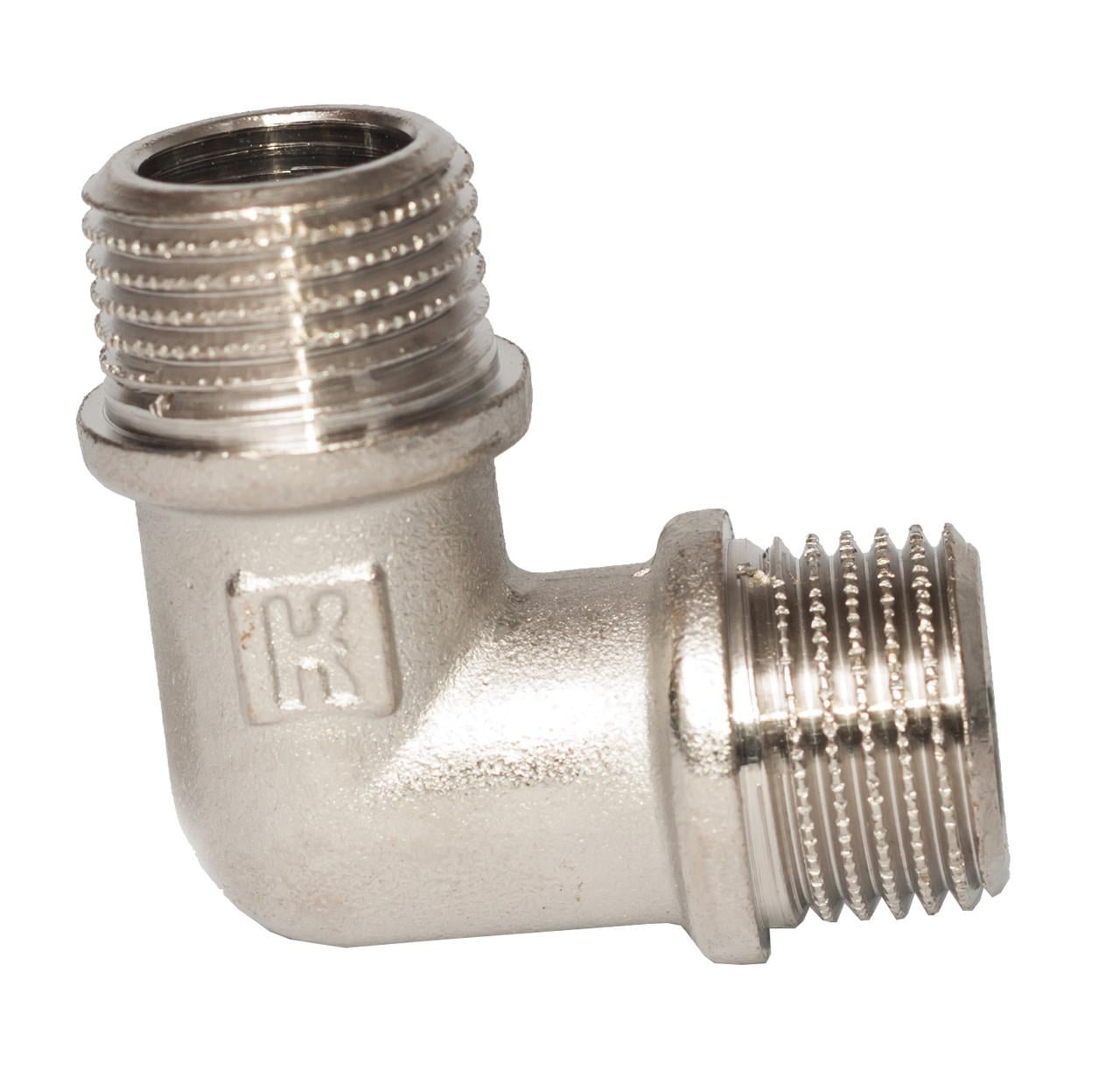 Уголок латунный RSk резьбовой 3/4" ЗЗ под прокладку Италия 30/120 (RS-K-R-017)