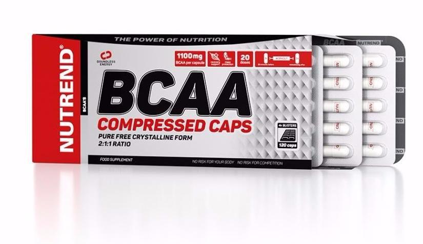 Амінокислота BCAA для спорту Nutrend BCAA Compressed 120 Caps