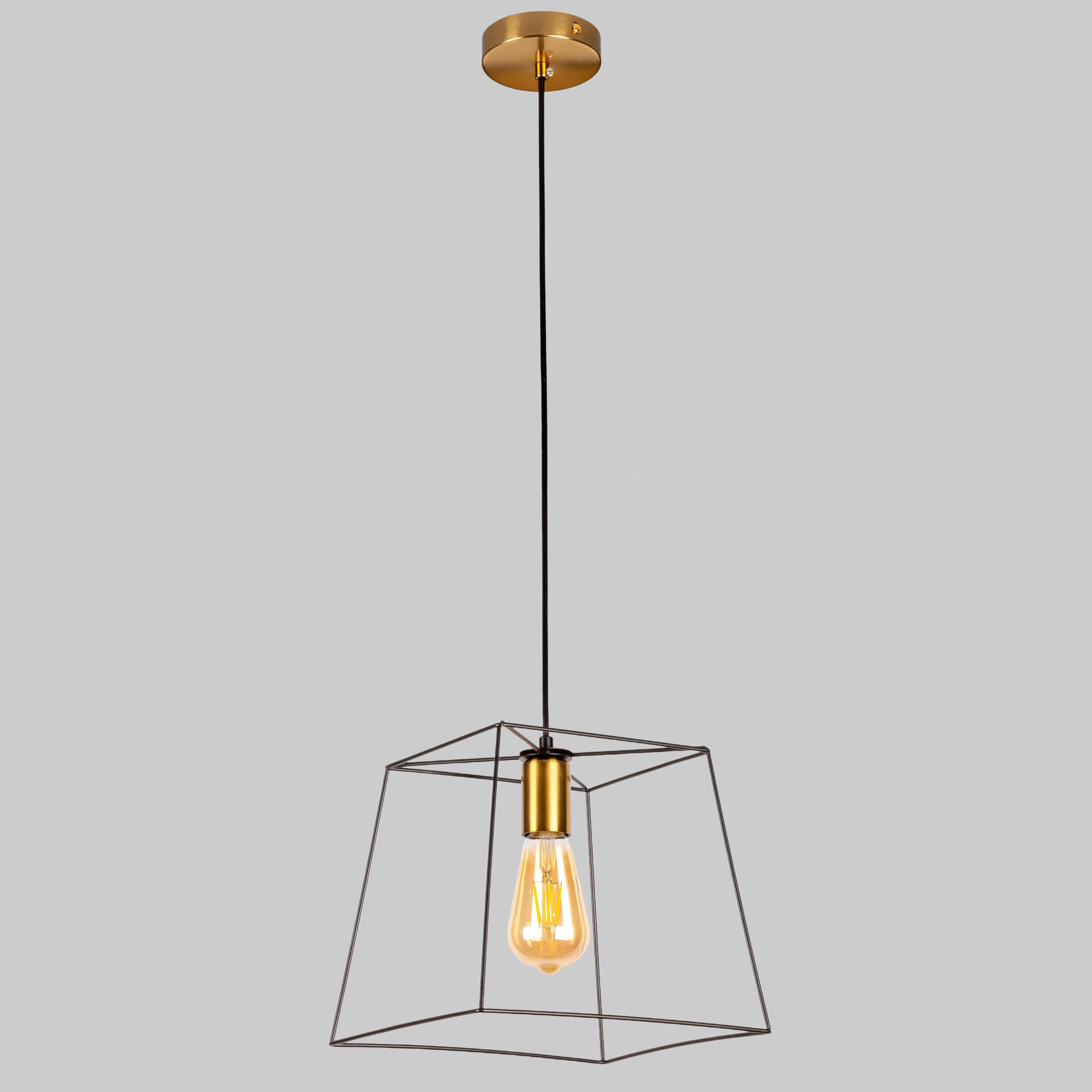Светильник подвесной Loft 25х22 см (52-148F-1 BK+BRZ)