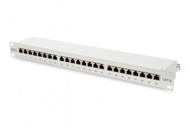 Патч панель Assmann CAT 6 RJ45 8P8C LSA 1U DN-91624S екранована 24-порта Light Gray