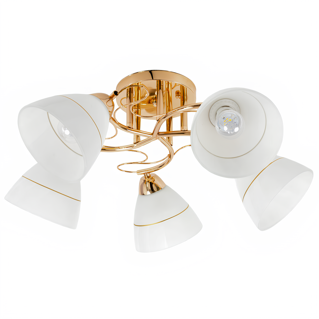 Люстра Svet на пять плафонов под лампы Е27 Белый (SH-8085/5 FG)