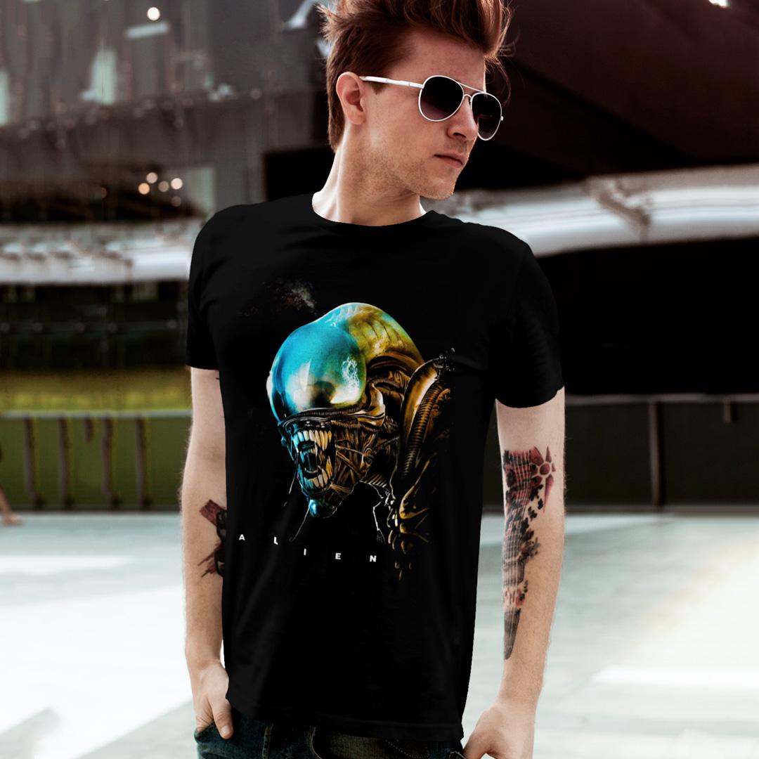 Футболка унісекс Alien 40th Anniversary Movie Poster 2XL Чорний (00000005536)