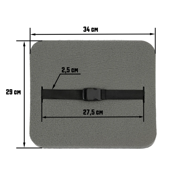 Каремат туристичний для сидіння 20 мм Сірий (10383203) - фото 7