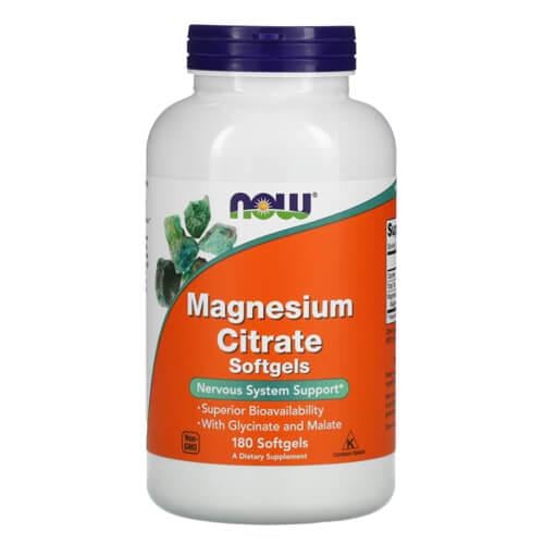 Магній NOW Magnesium Citrate 134 мг 180 softgels (NOW-01298)