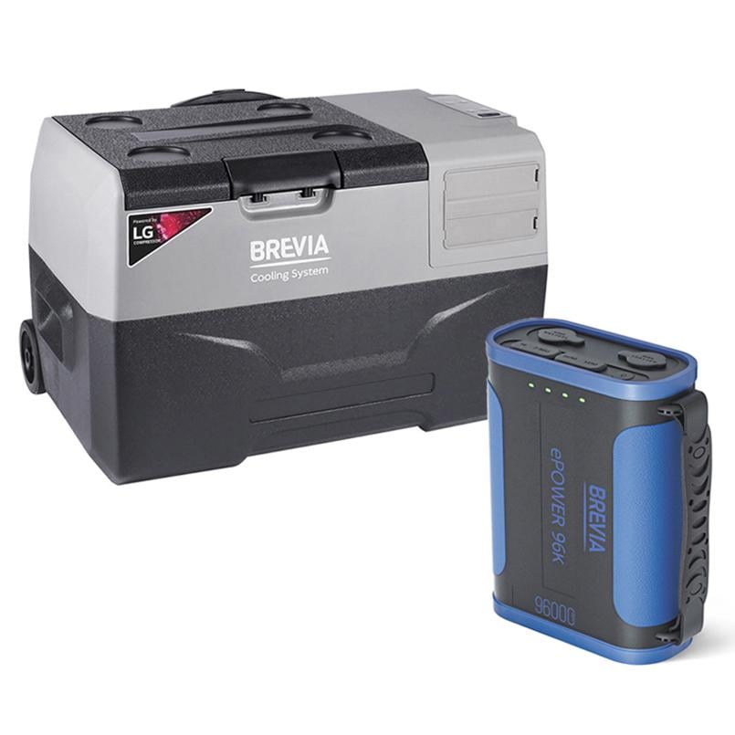 Холодильник автомобильный Brevia компрессор LG 22715 с портативной зарядной станцией Brevia ePower 96Ah 30 л (fp_32)