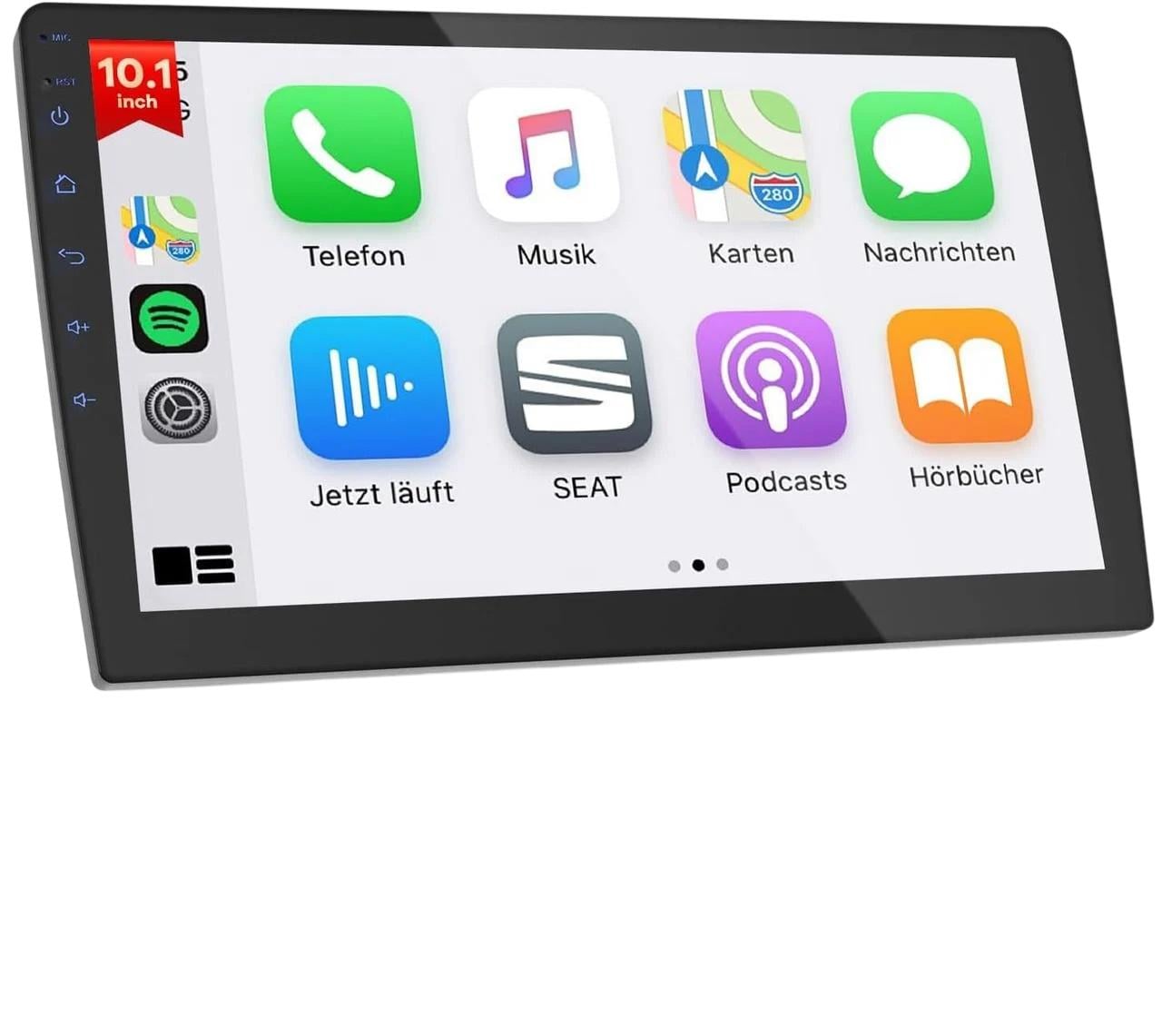 Магнитола 101-дюймовая двухдиновая автомобильная на Android с беспроводным Apple CarPlay и Android Auto Магнитола 101-дюймовая двухдиновая автомобильная на Android с беспроводным Apple CarPlay и Android Auto