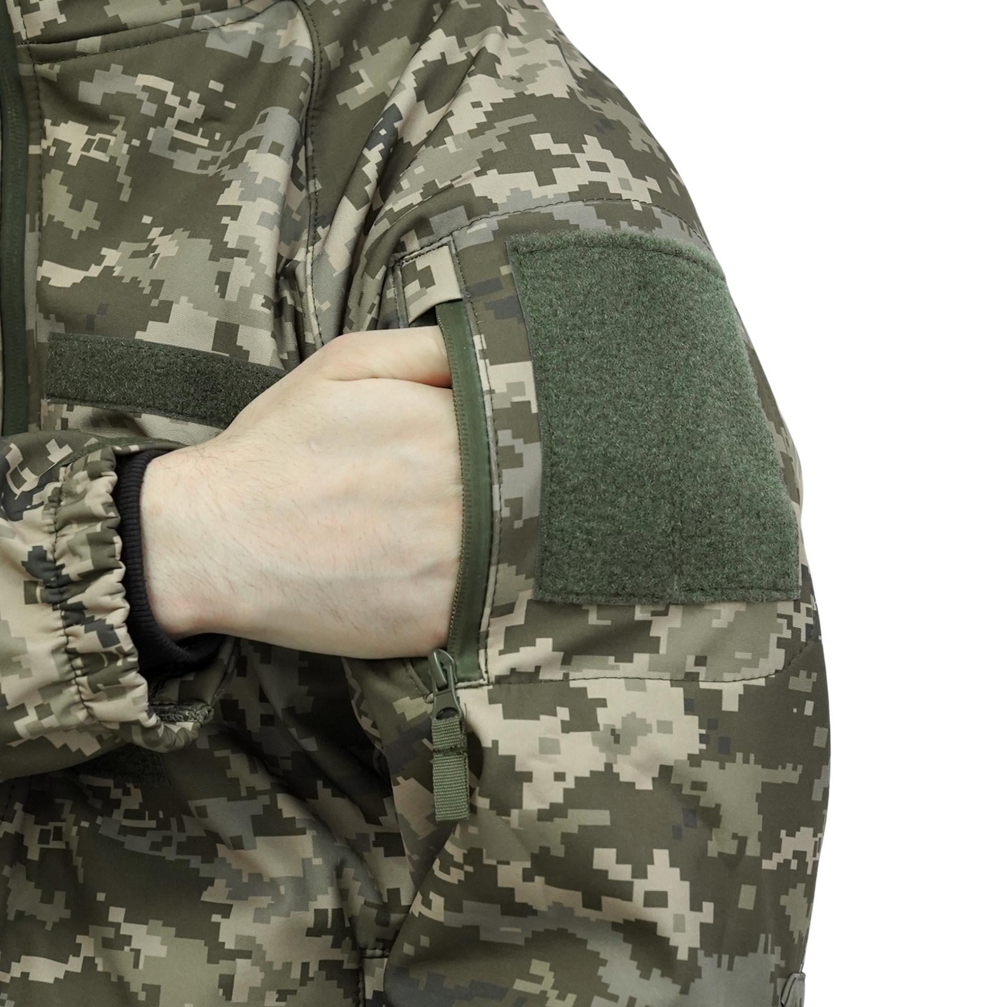 Куртка военная мембранная Windproof Softshell Pro с защитой от ветра и дождя XL Пиксель (7294-2-XL) - фото 8