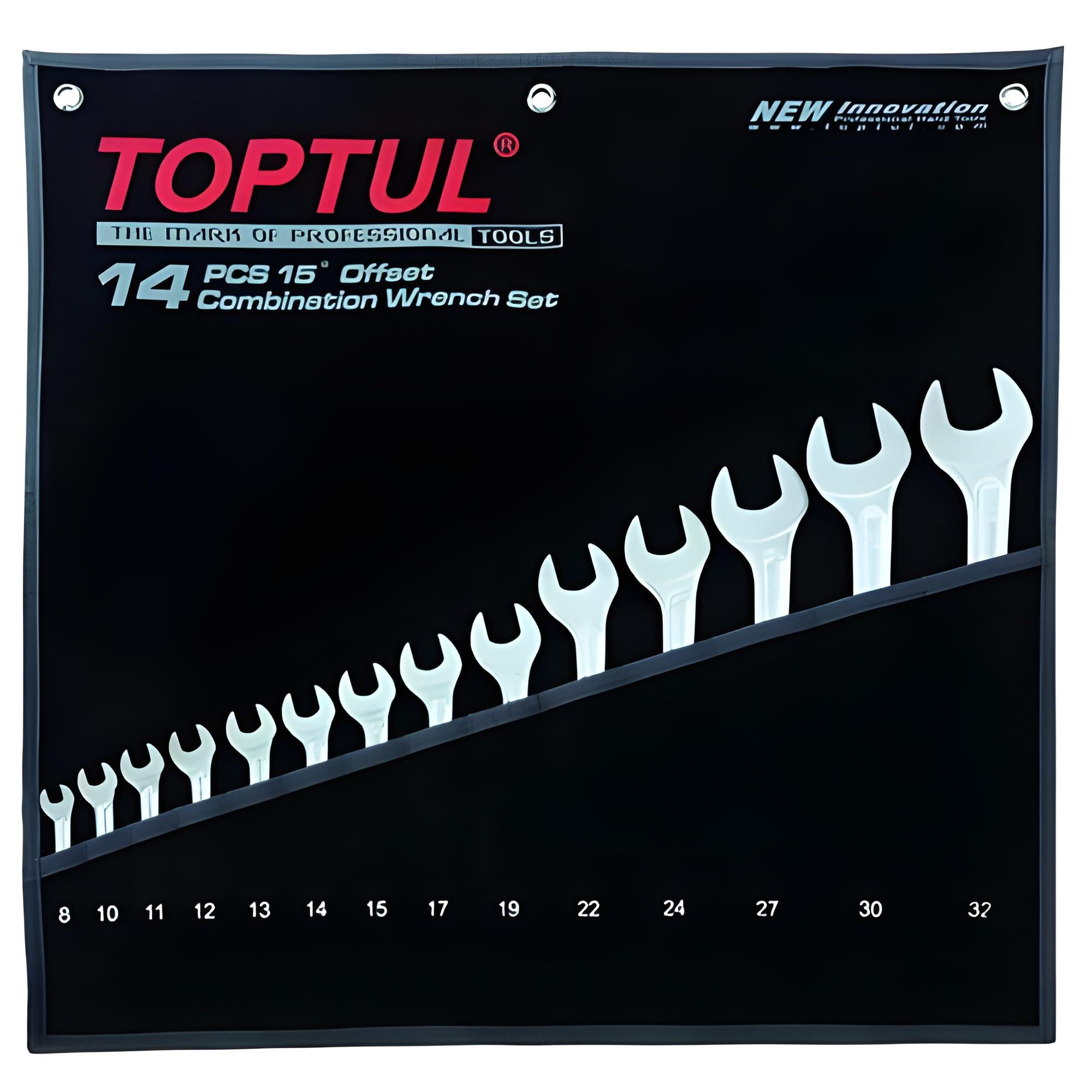 набор ключей комбинированных Hi-Performance Toptul GPAX1401 14 ед. 8-32 мм Хром (147-112-GPAX1401)
