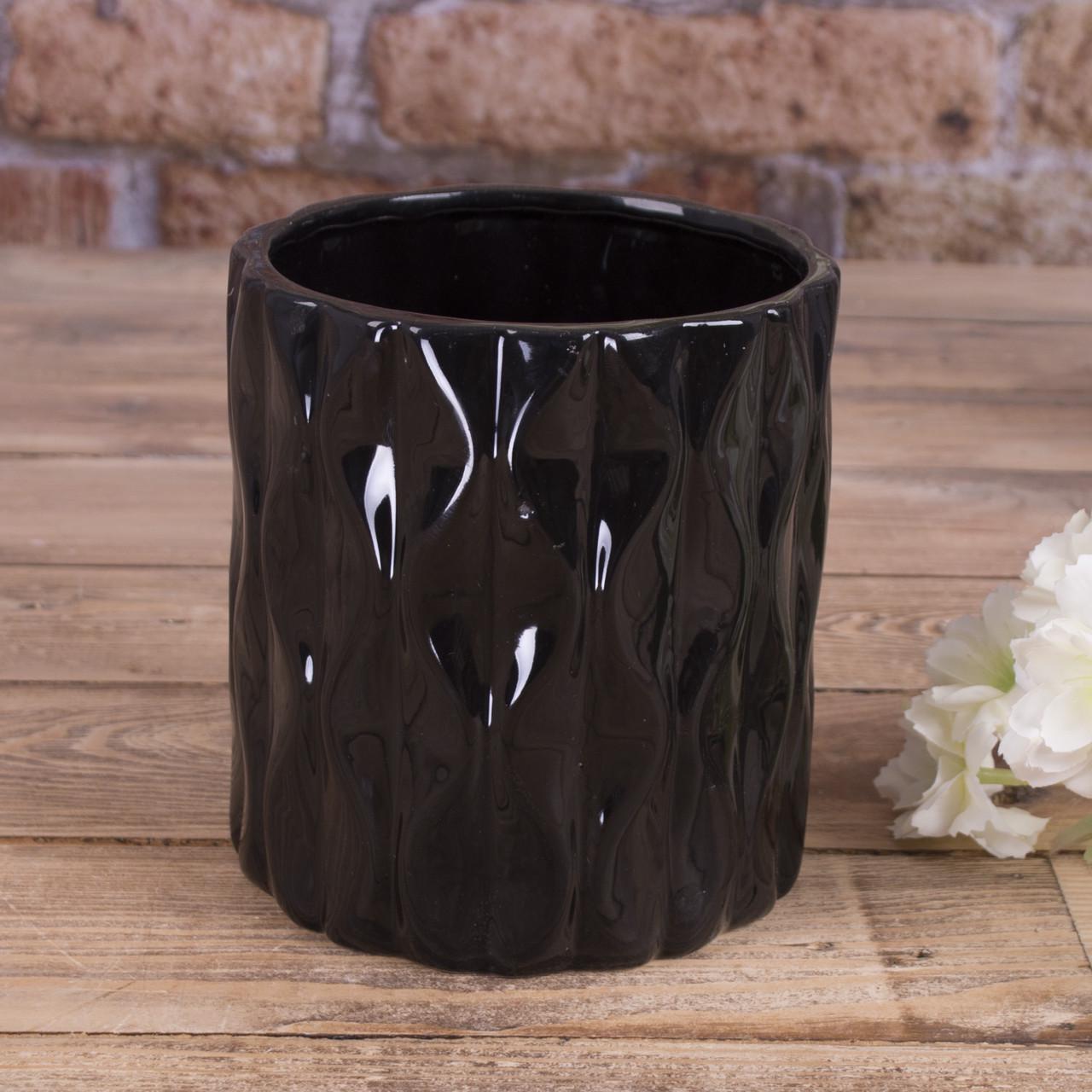 Кашпо Волна Черный (3608-1)
