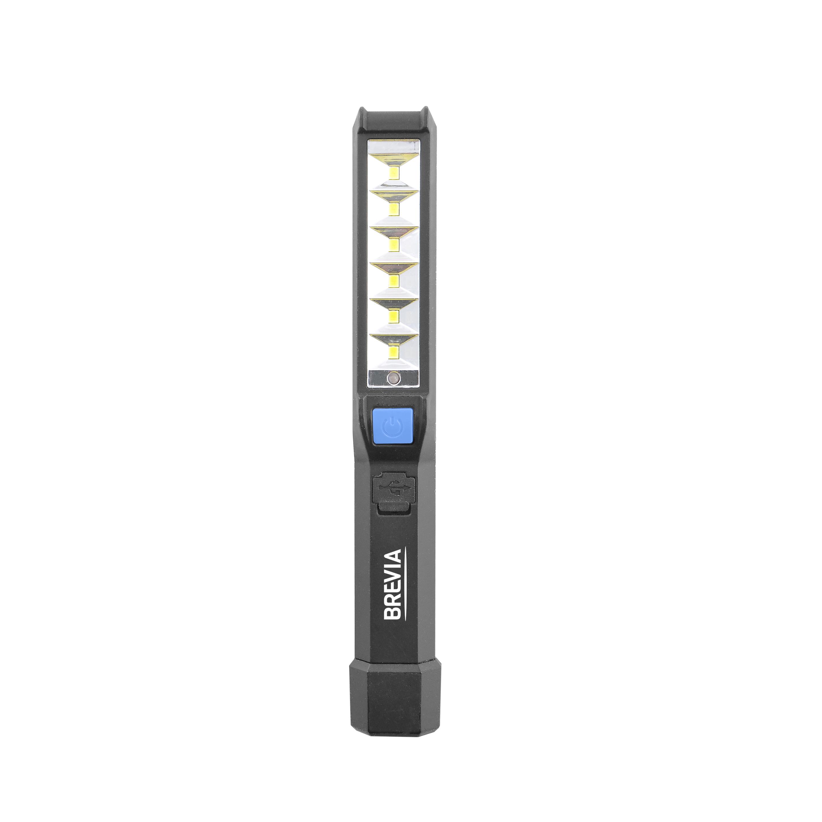 Лампа LED Brevia LED Pen Light 6SMD+1W 150 lm 900 mAh microUSB - фото 1