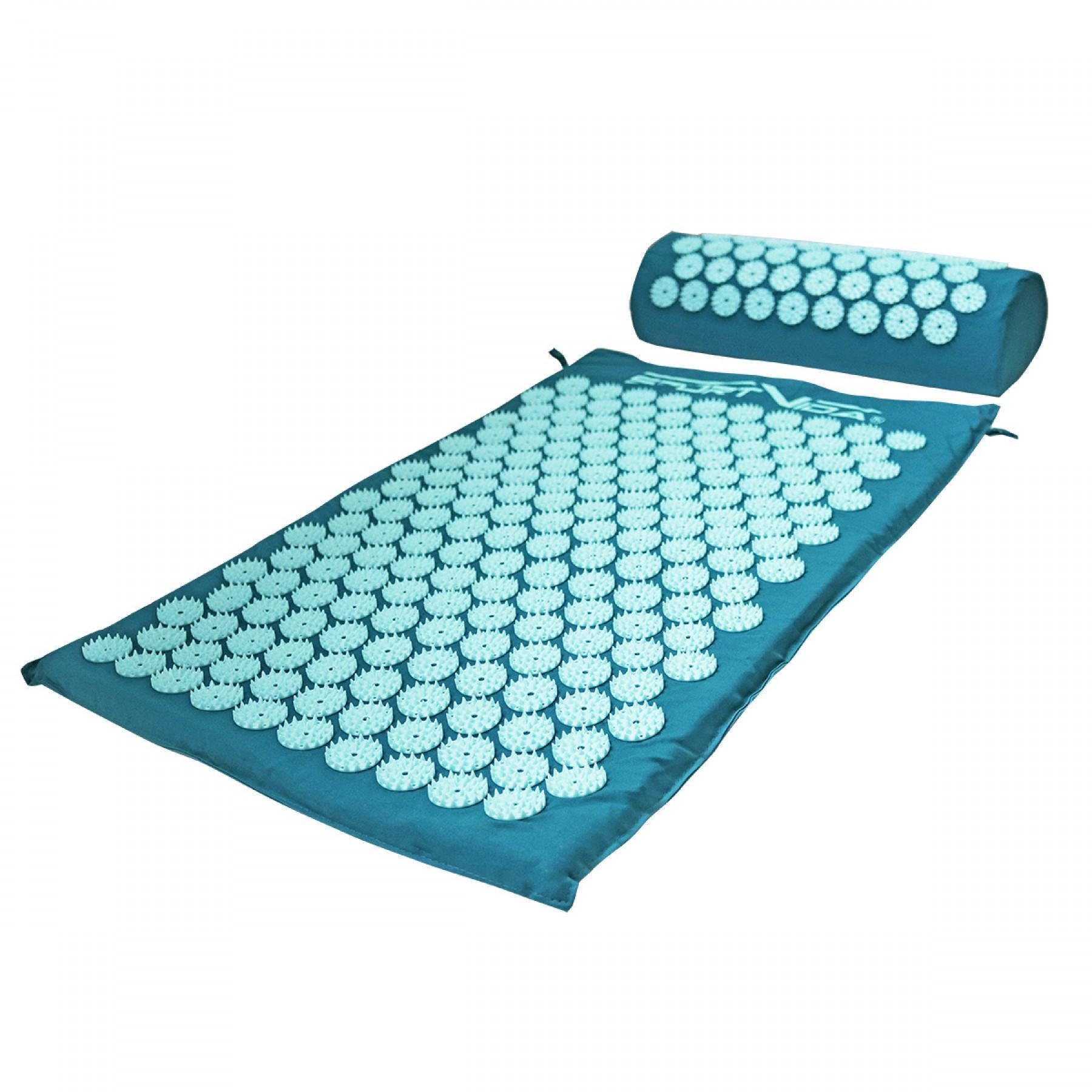 Коврик акупунктурный SportVida Аппликатор Кузнецова с валиком 66x40 см Turquoise (25835)
