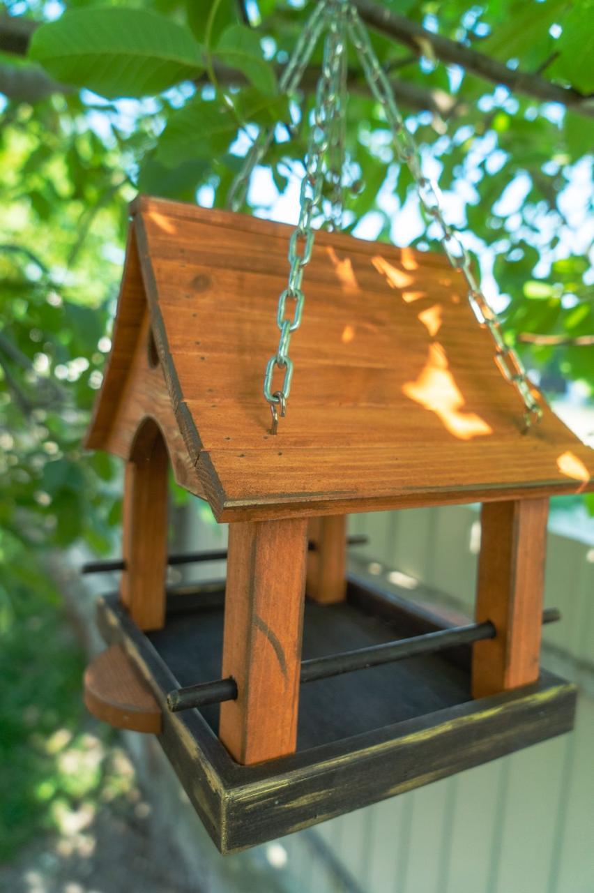 Кормушка для птиц и белок подвесная Сакура из натурального дерева 28×27×32 см Коричневый - фото 7 Кормушка для птиц и белок подвесная Сакура из натурального дерева 28×27×32 см Коричневый - фото 7