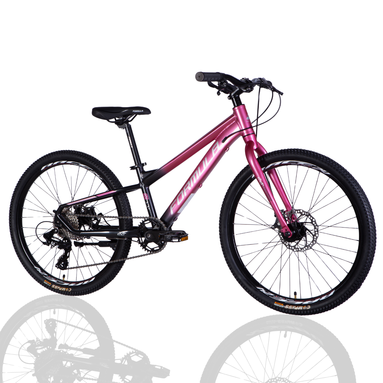 Велосипед підлітковий Formula F-1 DD CS AL 24" 11" 2025 Рожево-чорний - фото 1 Велосипед підлітковий Formula F-1 DD CS AL 24" 11" 2025 Рожево-чорний - фото 1