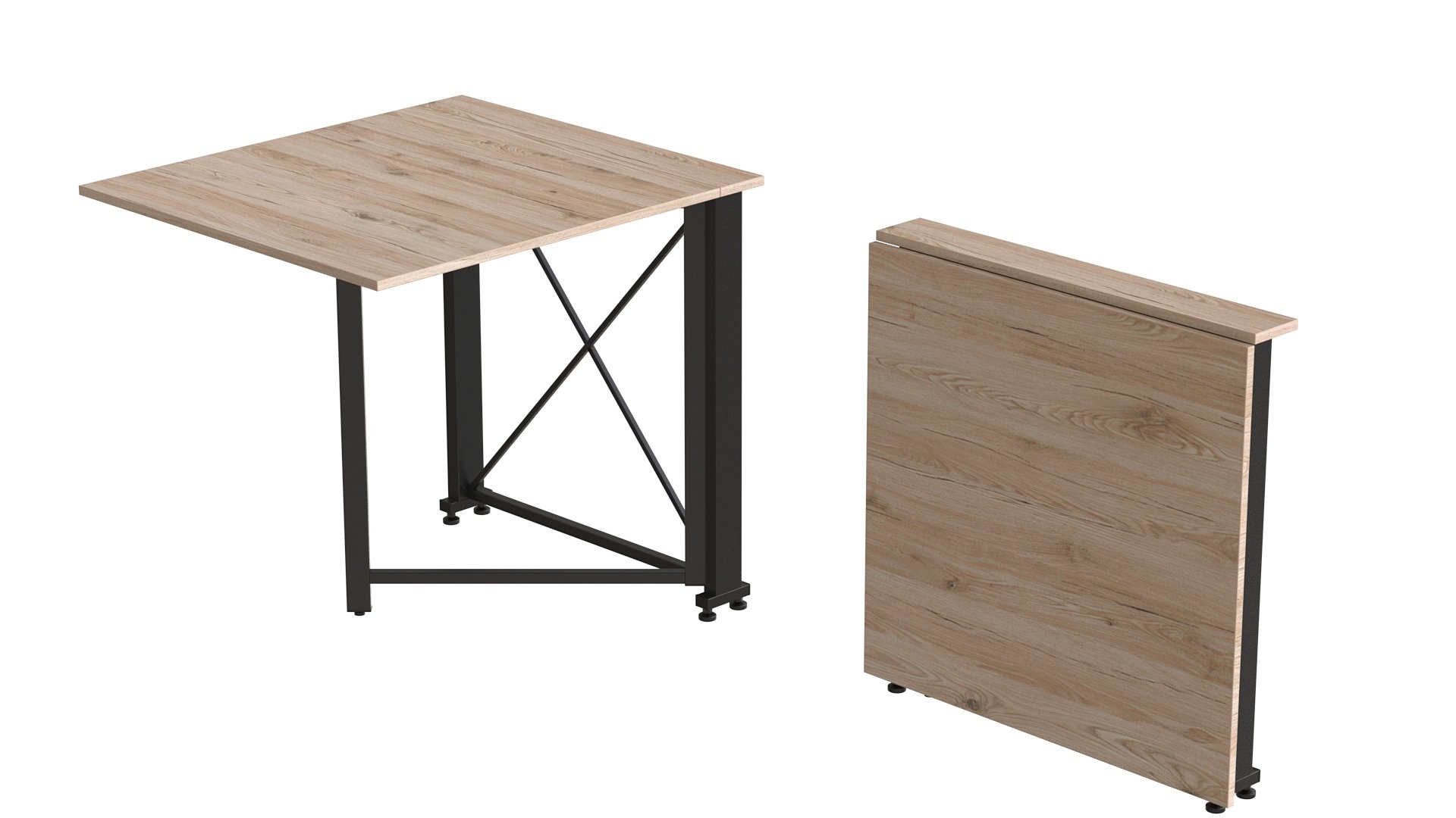 Стол-книжка трансформер Ferrum-decor Orion 1 металл/ДСП 16 мм 750x810x730 мм Черный/Дуб Сан-Марино (ORI102) - фото 3 Стол-книжка трансформер Ferrum-decor Orion 1 металл/ДСП 16 мм 750x810x730 мм Черный/Дуб Сан-Марино (ORI102) - фото 3