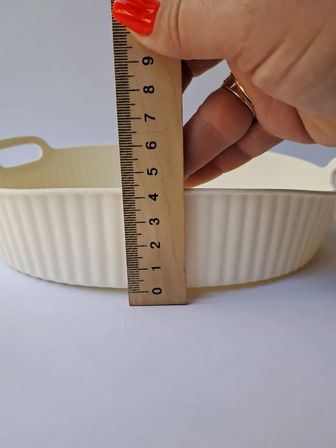 Форма силіконова для аерогрилів та аерофрітюрниць духовки 21,3 см Кремовий (RE-727) - фото 5 Форма силіконова для аерогрилів та аерофрітюрниць духовки 21,3 см Кремовий (RE-727) - фото 5