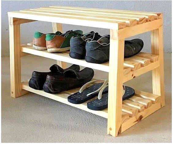 Полка для обуви из дерева Шалампе Бланже (ПДО-006701)