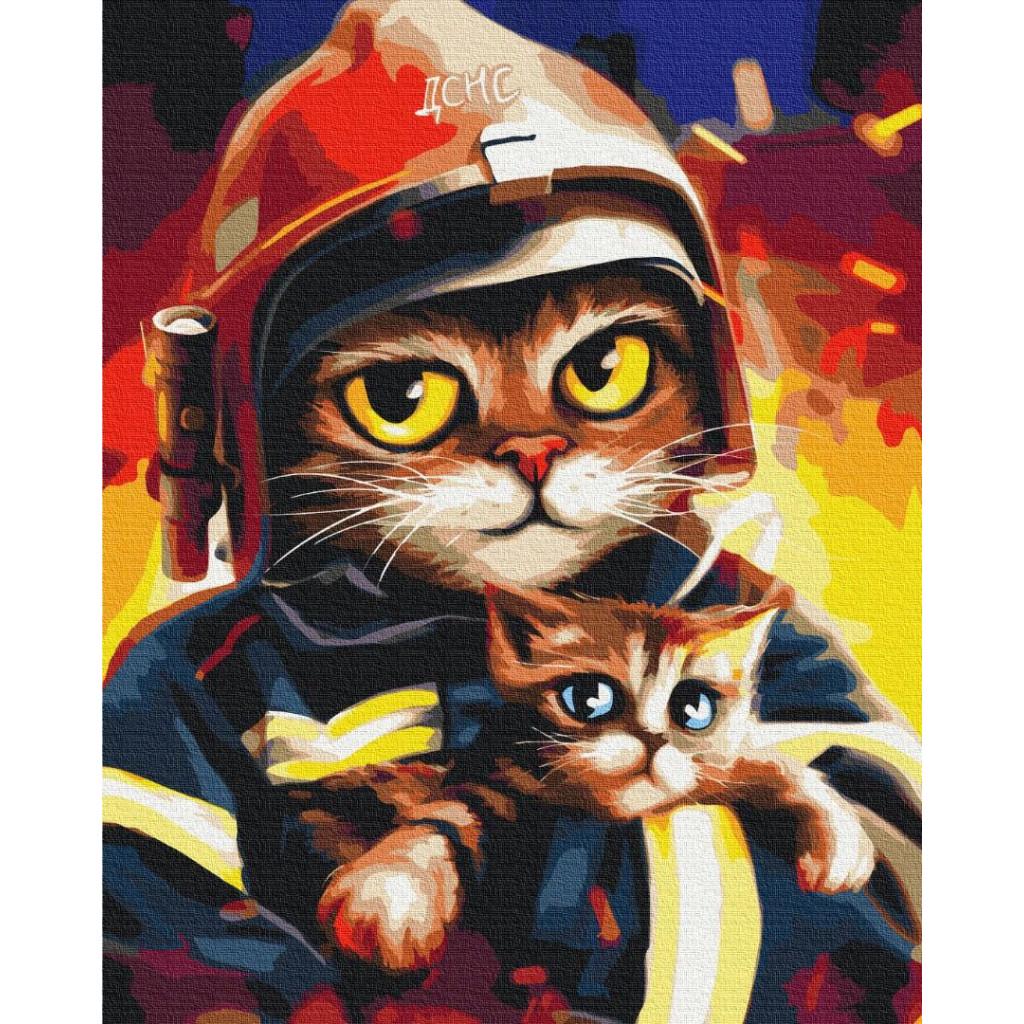 Картина по номерам Brushme BS53236 Котик ГСЧС Марианна Пащук 40х50 см