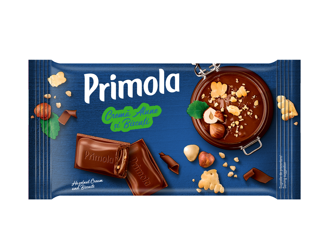 Шоколад Kandia Primola с фундуком и печеньем 89 г (2877868572)