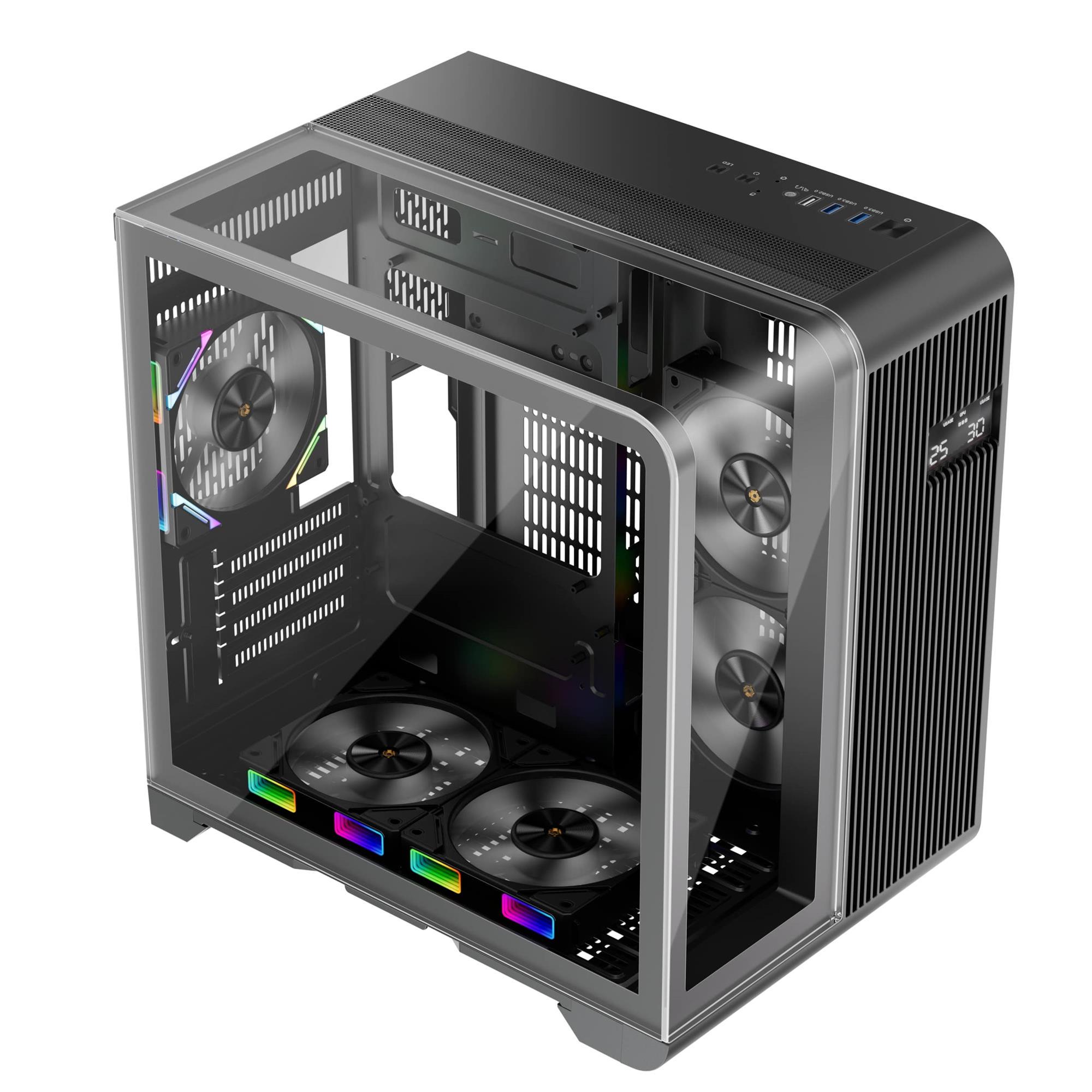 ᐉ Корпус для ПК с LED-дисплеем 1stPlayer RT5 no PSU Black (RT5-BK