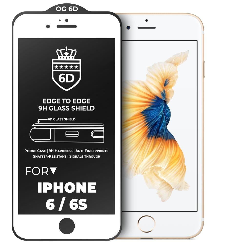 Захисне скло 6D OG Crown iPhone 6/6S White (19010)