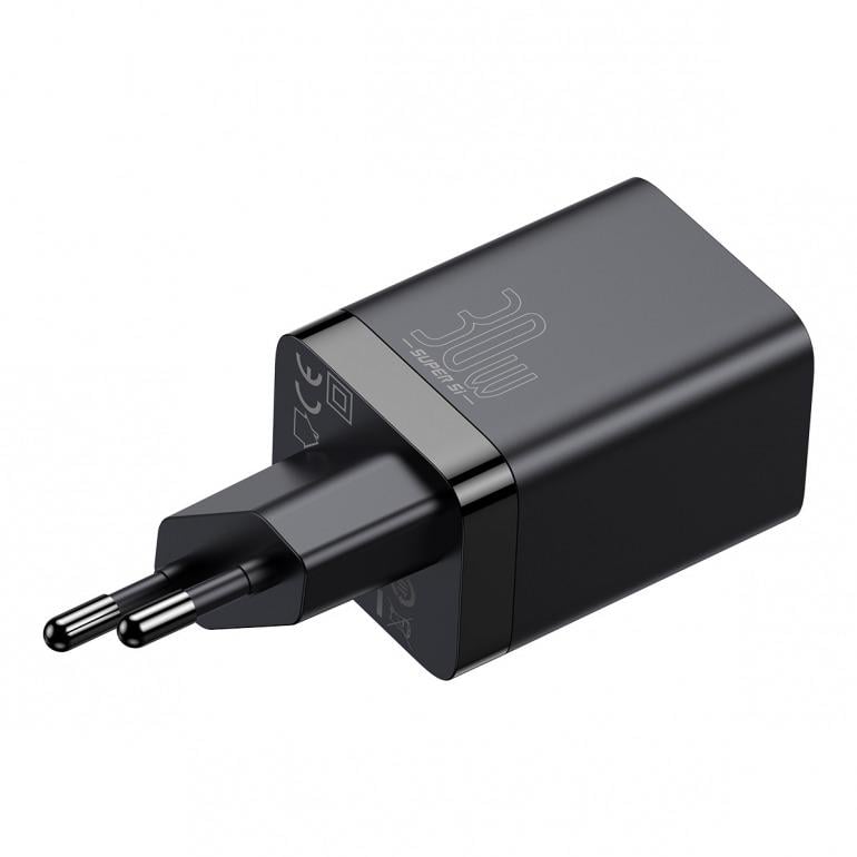 Сетевое зарядное устройство Baseus Super Si Pro Quick Charger Type-C+USB 30W - фото 3