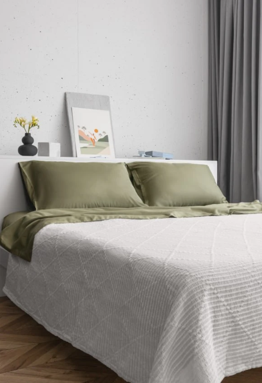 Покрывало на кровать HYGG Bit King Size 240х260 см Молочный (324182) Покрывало на кровать HYGG Bit King Size 240х260 см Молочный (324182)