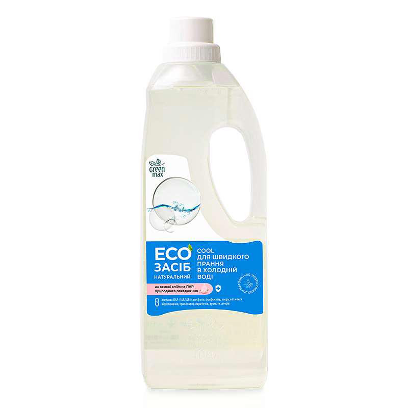 Натуральный гель Green Max для быстрой стирки в холодной воде Cool 1000 мл