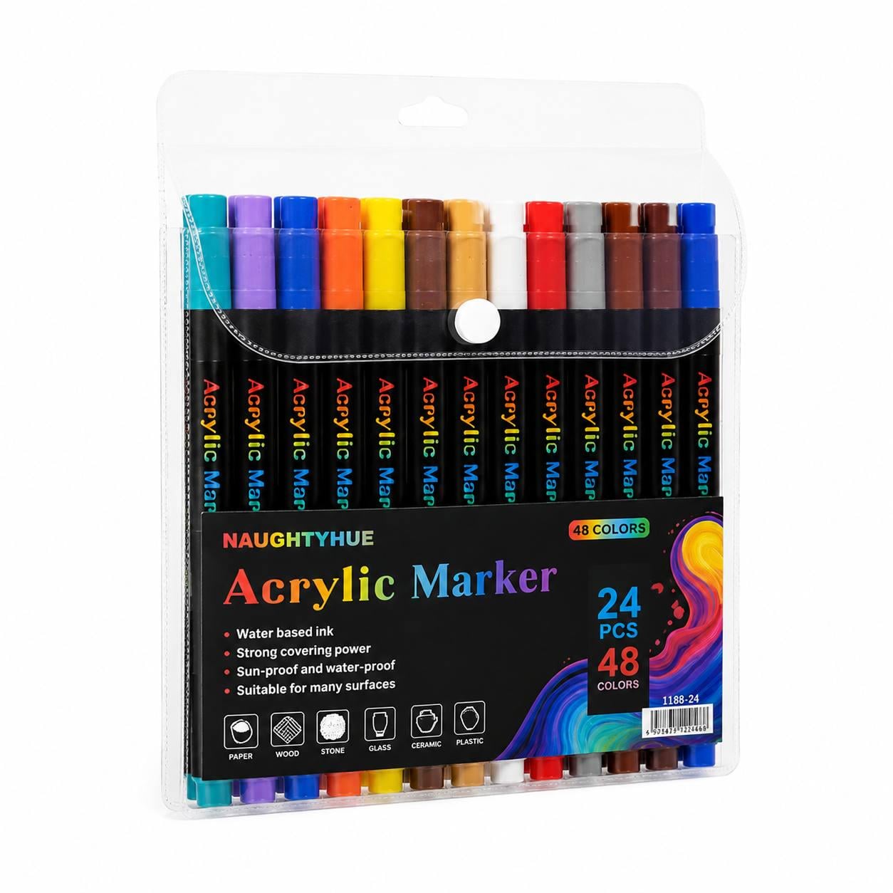 Набор акриловых маркеров Acrylic Marker 48 цв. 24 шт.