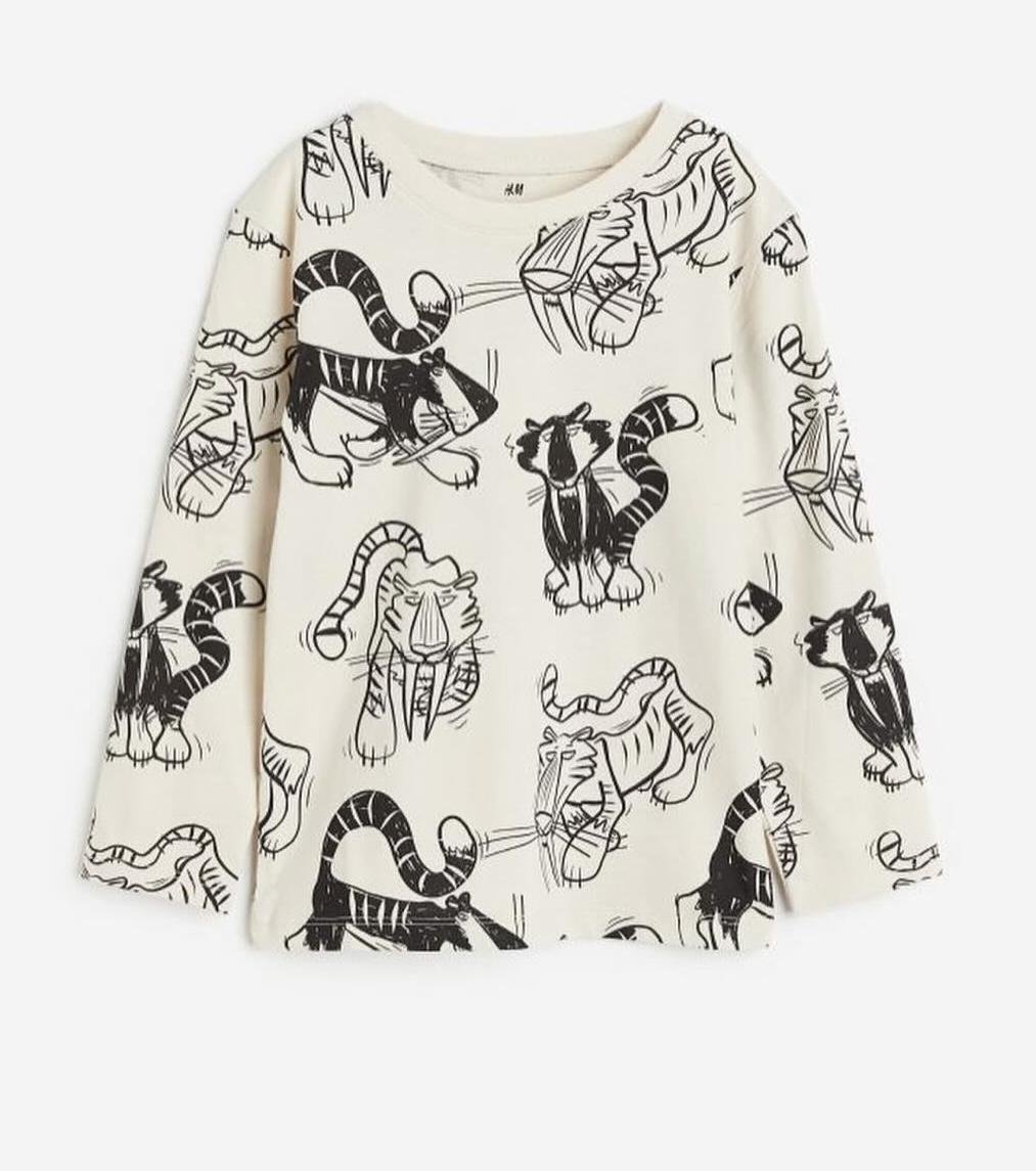 Лонгслив детский H&M 92 см Бежевый (313)