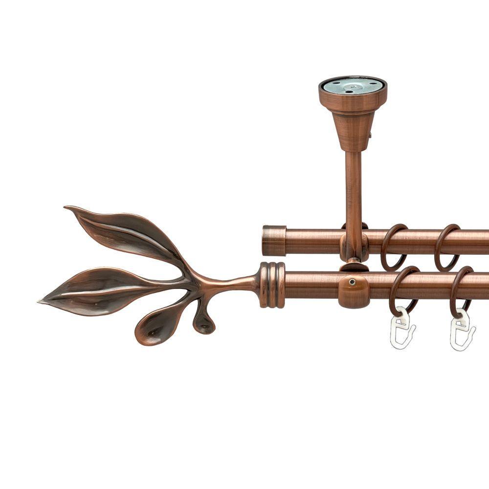 Карниз для штор Orvit Баваро дворядний гладкий 160 см Антична мідь (00-00020051)