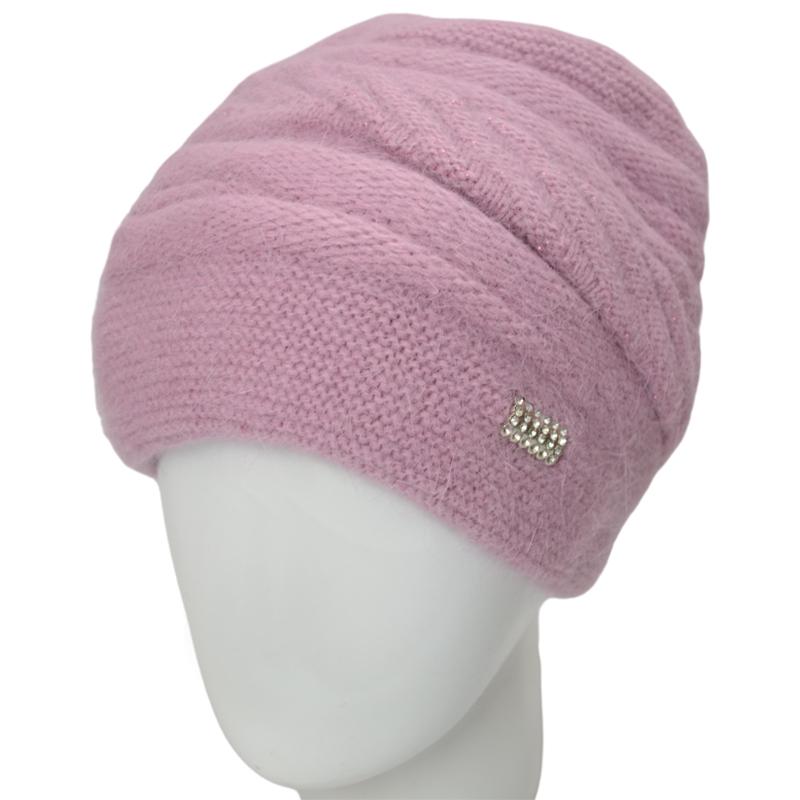 Шапка женская ангоровая Novita Моніка one size Лиловый - фото 1 Шапка женская ангоровая Novita Моніка one size Лиловый - фото 1