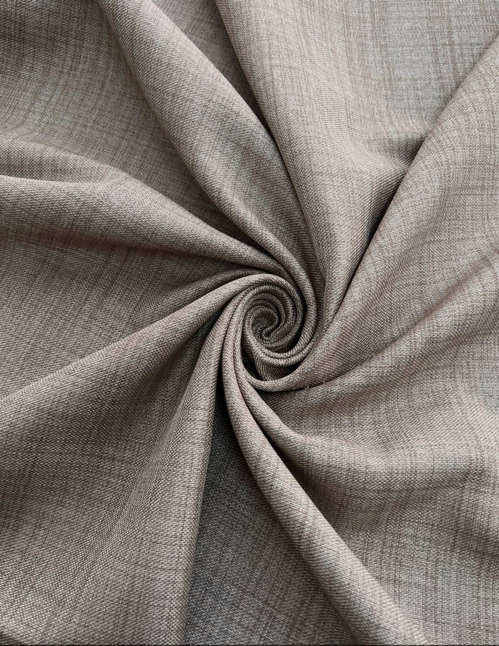 Штора Blackout ленная однотонная с подкладкой на тесьме 6 см 200х270 см Бежево-коричневый (21309-1453-T47)