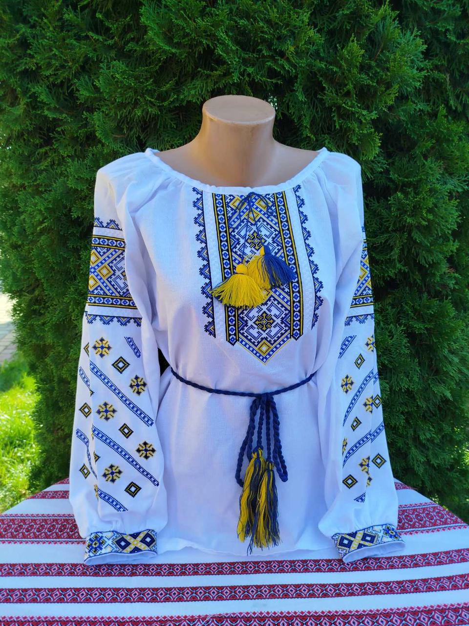 Вишиванка жіноча Квітковий орнамент український р. 62 (2657907648)