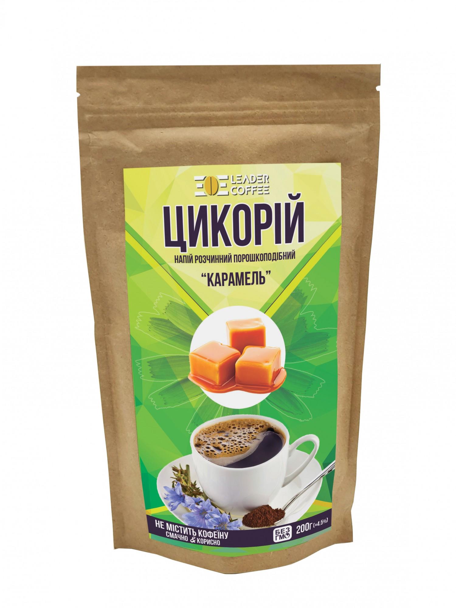 Цикорій ТМLEADERCOFFEE Карамель розчинний 200 г (1174985342)