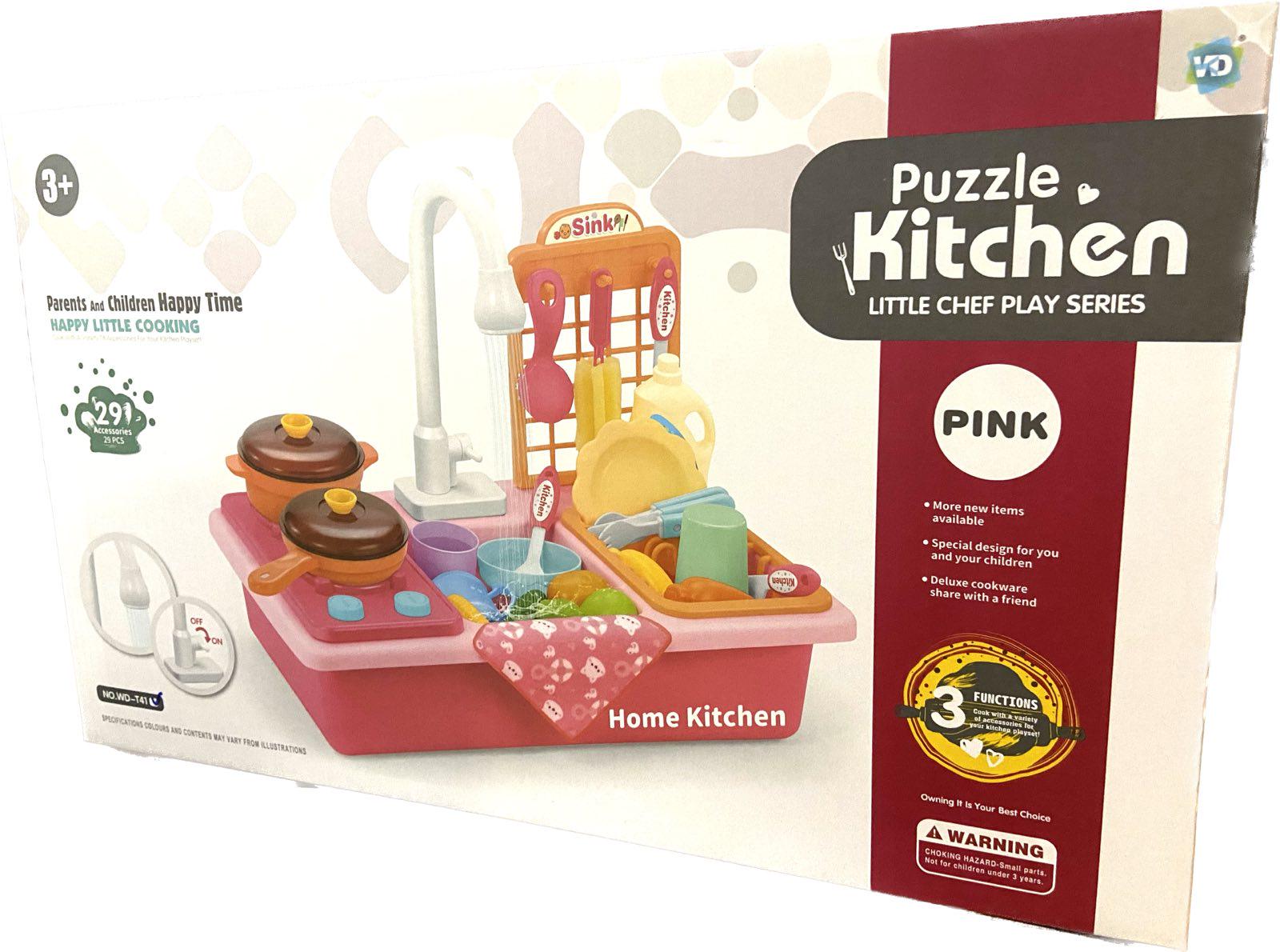 Кухня детская Home Kitchen с посудой и продуктами 29 элементов (WD-T41)