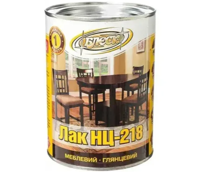 Лак мебельный Блеск НЦ-218Н глянцевый премиум 18 кг (2285258910)
