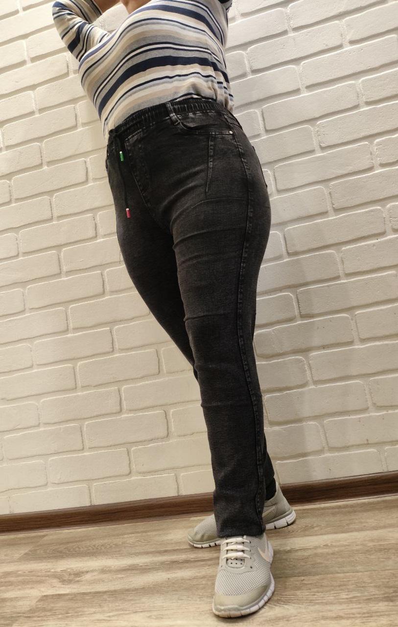 Джинсы женские на байке 3333 р. 54 Серый (2775817155) - фото 8