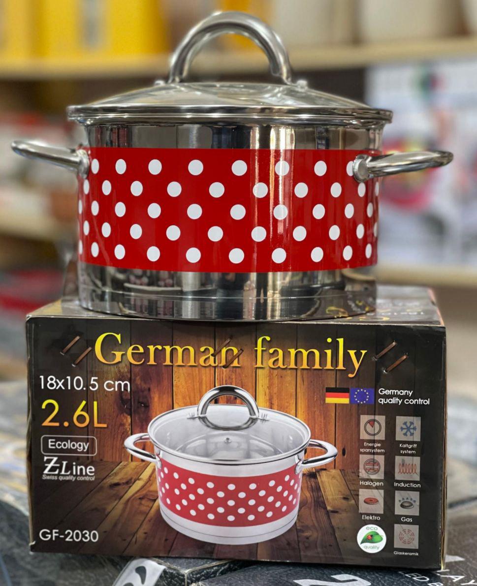 Каструля з товстим дном German Family GF-2030 з нержавіючої сталі 2,6 л (GF-2030) - фото 5