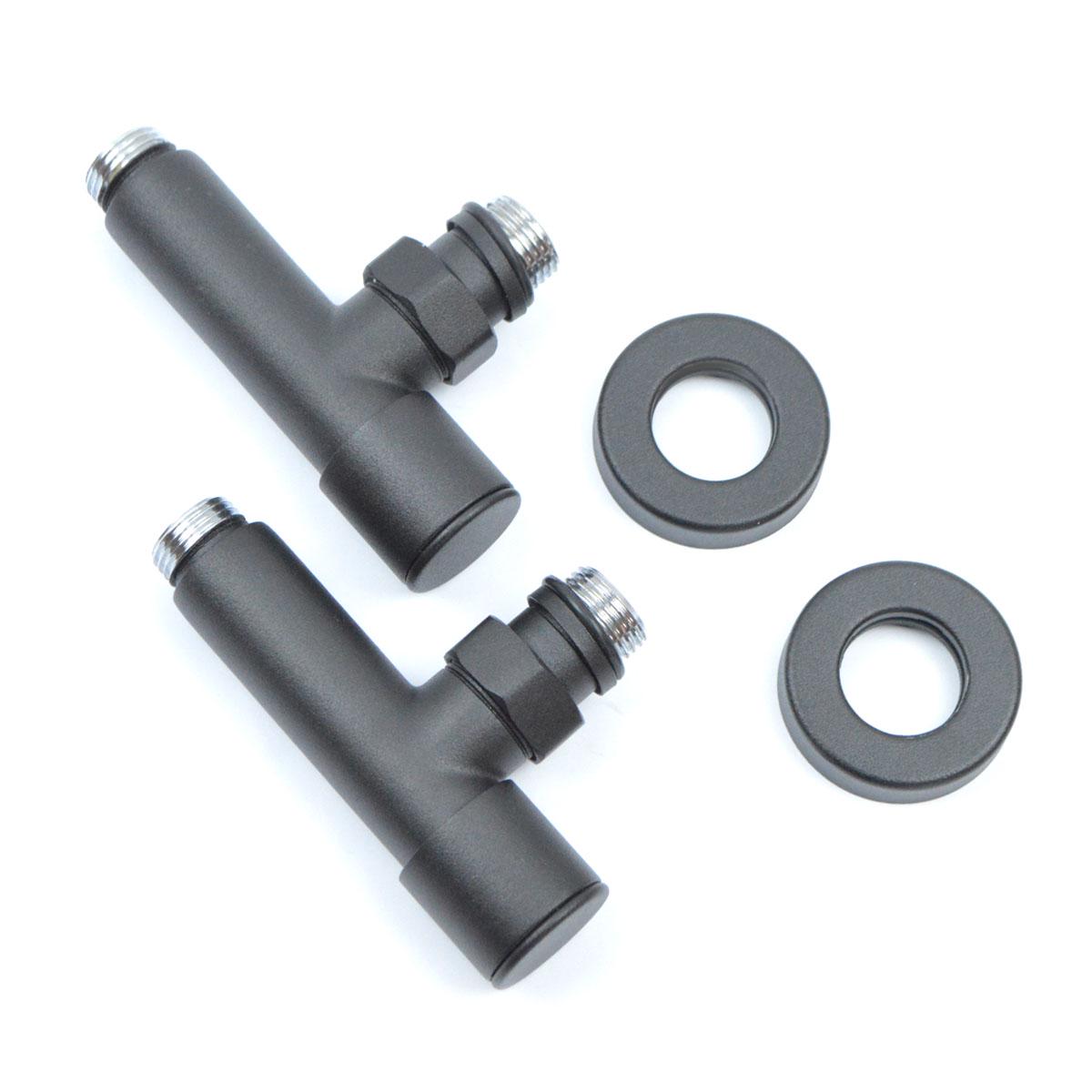 Кран угловой для полотенцесушителя Raftec 1/2 "х1/2" удлиненный 2 шт. Черный (E25-230430-4012) - фото 2