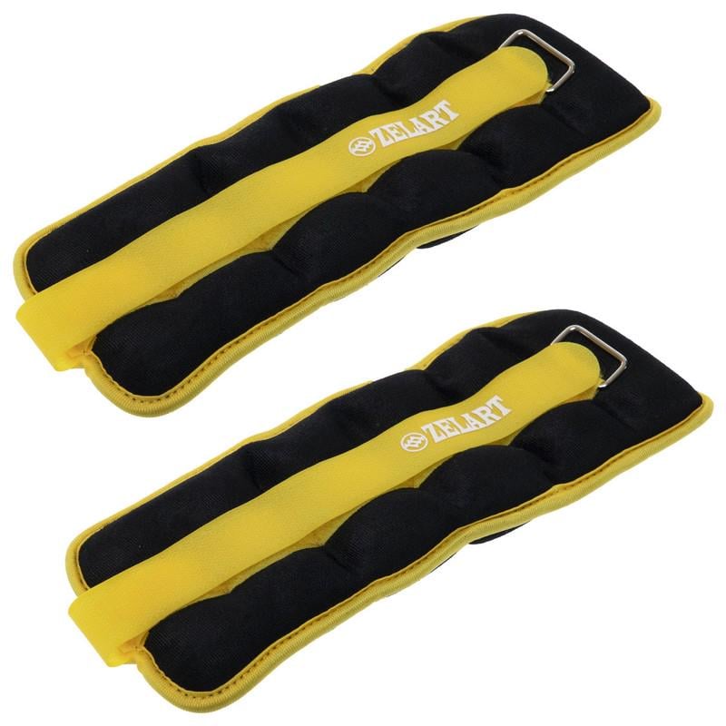 Обтяжувачі-манжети для рук та ніг Zelart Pro 2х1 кг Жовтий (FI-2502-2_Желтый) - фото 2